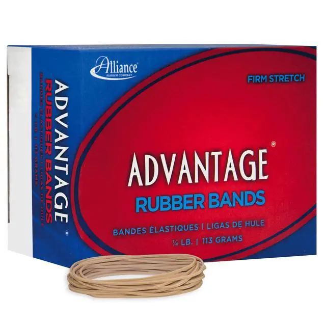 Alt view image 2 of 7 - Rubber 26199 Advantage Rubber Bands Size #19, 1/4 lb Box Contains Approx. 312 Bands (3 1/2" x 1/16", Natural Crepe) , Beige