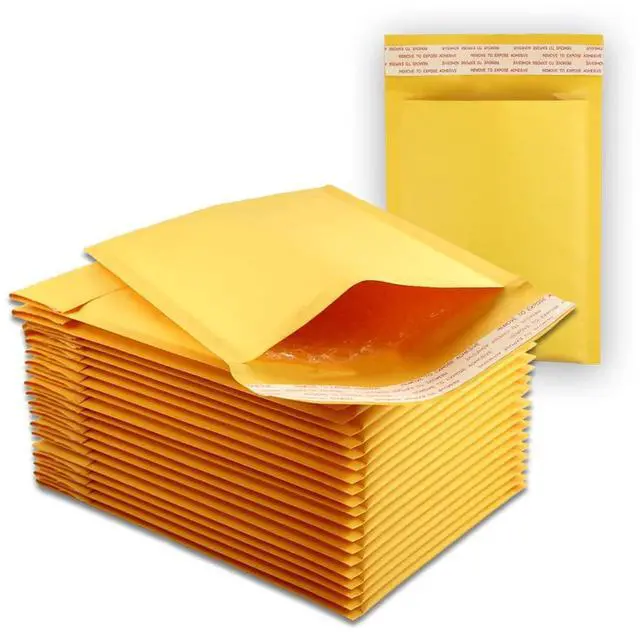 Main image of #W, 5" x 8", 5 Pack, Kraft Bubble Mailers Padded Shipping Envelopes Self Seal Small Size