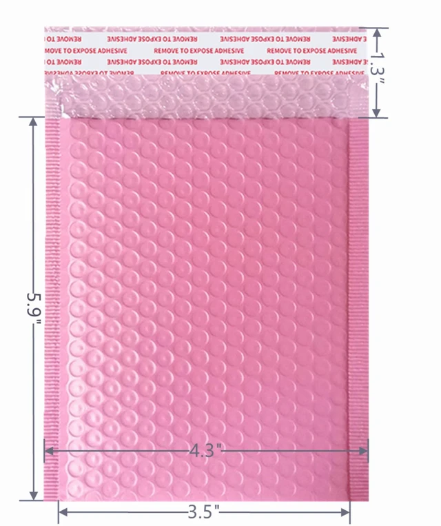 Alt view image 2 of 6 - Small Bubble Mailers 3.5X5.9 Inch 12 Pack (Pink) | Poly ,Thicken ,Padded Self Seal Envelopes,for Shipping and Packaging