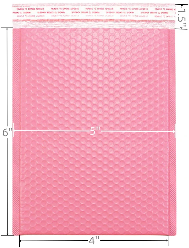 Alt view image 2 of 5 - Bubble Mailers 4x6 Inch 12 Pack Small Padded Envelopes Bags (Pink) | Poly ,Thicken ,Padded Self Seal Envelopes,for Shipping and Packaging