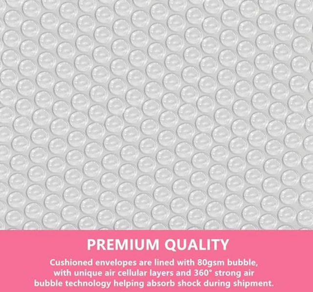 Alt view image 5 of 5 - Bubble Mailers 4x6 Inch 12 Pack Small Padded Envelopes Bags (Pink) | Poly ,Thicken ,Padded Self Seal Envelopes,for Shipping and Packaging