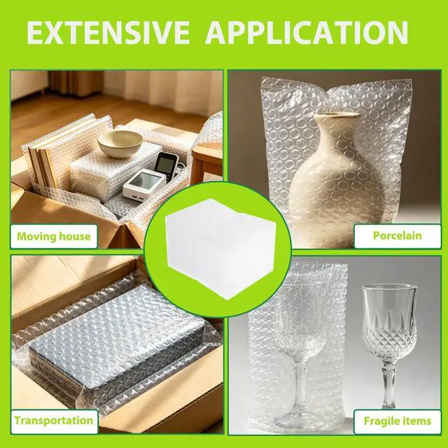 Alt view image 7 of 7 - 50PCS 6x8"Bubble Pouches,Shockproof Cushioning Protection | Double-Walled for Extra Fragile Protection, Lightweight Durable Cushioning,for Shipping, Moving, Packing,Storage