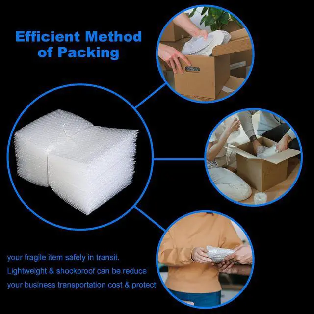 Alt view image 5 of 7 - 30PCS 8x10" Bubble Pouches, Clear Double-Wall Shockproof Protective Bags | Double-Wall Thickening for Superior Cushioning,Shockproof,Lightweight,Ideal for Moving,Shipping, Packing
