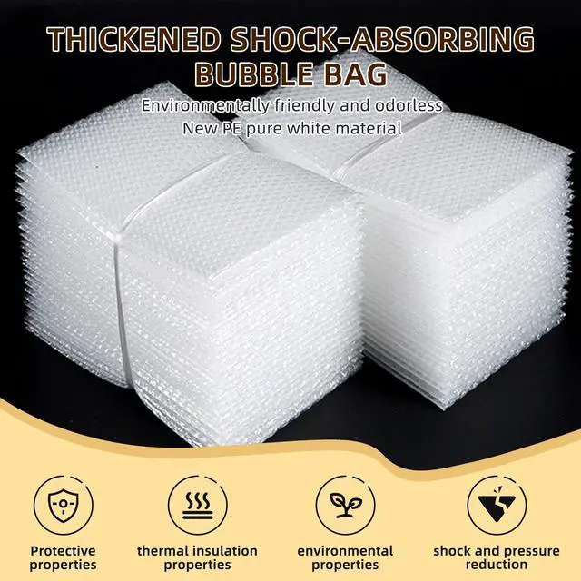 Alt view image 3 of 7 - 25PCS 6x10" Clear Bubble Pouches Wrap,Double Wall Cushioned Wrap,Shockproof | Double-Wall Thickening for Superior Protection,Lightweight,Durable,for Fragile Items,Electronics,Glasses,plate