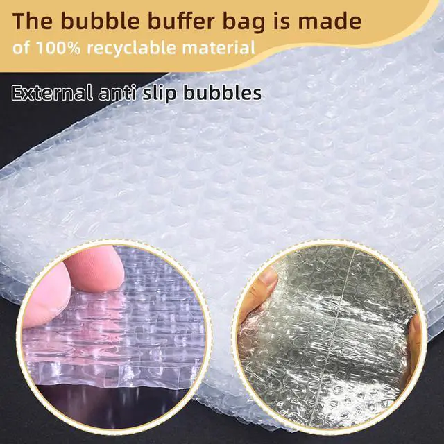 Alt view image 5 of 7 - 25PCS 6x10" Clear Bubble Pouches Wrap,Double Wall Cushioned Wrap,Shockproof | Double-Wall Thickening for Superior Protection,Lightweight,Durable,for Fragile Items,Electronics,Glasses,plate