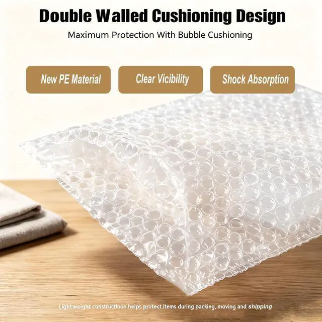 Alt view image 4 of 7 - 4x6Inch Bubble Out Bags 50pcs, Double Walled Cushioning Pouche Bag | Lightweight Durable Shockproof Cushioning Protection For Packing, Moving, Shipping and Storage