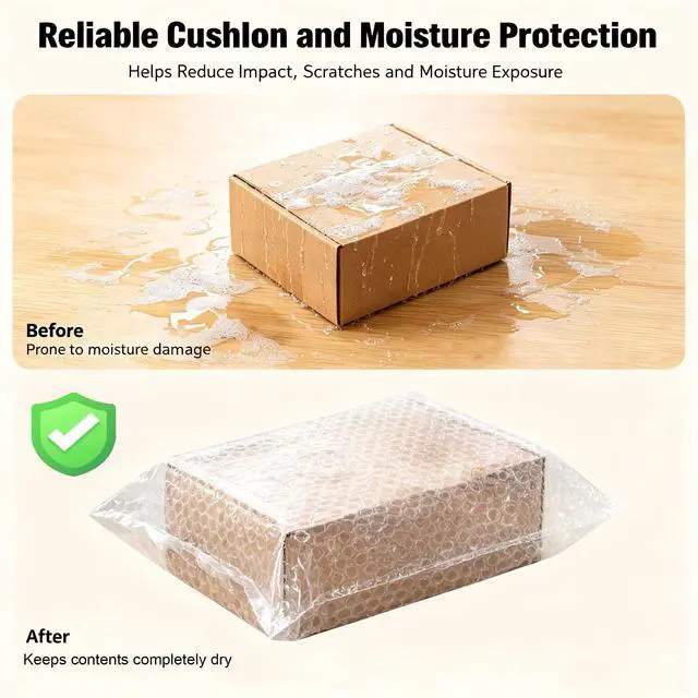 Alt view image 5 of 7 - 4x6Inch Bubble Out Bags 50pcs, Double Walled Cushioning Pouche Bag | Lightweight Durable Shockproof Cushioning Protection For Packing, Moving, Shipping and Storage
