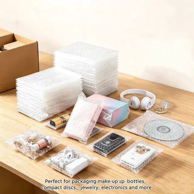 Alt view image 7 of 7 - 4x6Inch Bubble Out Bags 50pcs, Double Walled Cushioning Pouche Bag | Lightweight Durable Shockproof Cushioning Protection For Packing, Moving, Shipping and Storage