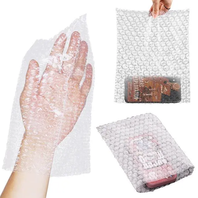 Alt view image 3 of 7 - Clear Bubble Out Pouches, 4x6 Inch, 50Pack | Moving, Shipping, Storage