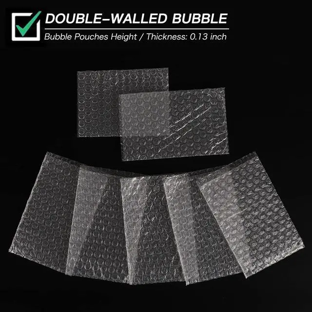 Alt view image 4 of 6 - 4x6 Inches Bubble Out Bag 50pcs, Double Walled Cushioning Pouches | Thickening Shockproof Foam Bags for Shipping, Storage, and Moving
