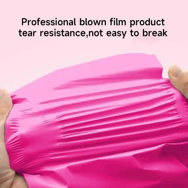 Alt view image 3 of 7 - Pink Shipping Bags, Self-Seal Poly Mailers 10x13 Inch, 10 Pack | Tear-resistant, water-resistant mailing bags, for clothing, T-shirts, socks, accessories, documents, ecommerce shipping