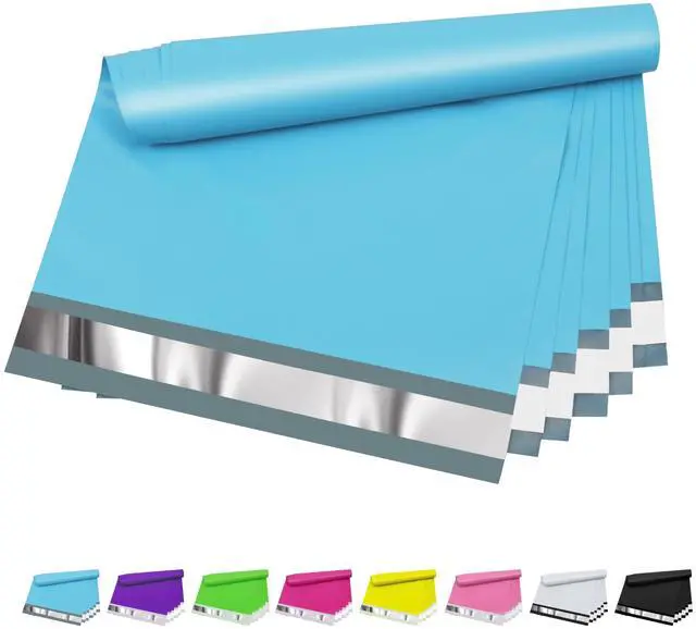 Main image of Poly Mailers 10 x 13 Inch, 25 Count, Blue 2.4 Mil Self-Seal Bags | 2.4 mil polyethylene, self-seal adhesive strip, opaque Blue finish, water-resistant surface, for clothing and soft goods