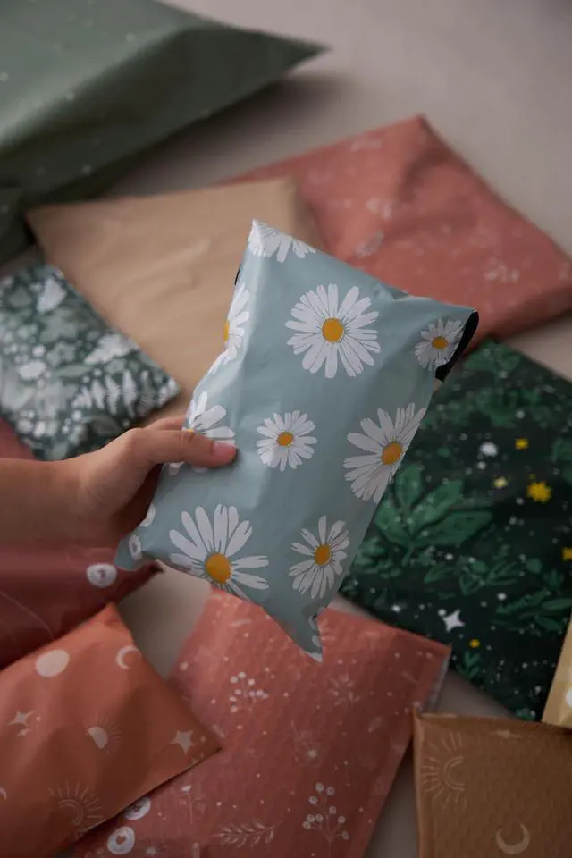 Main image of Poly Mailers - Biodegradable Shipping Bags for Accessories - Impack Self-Seal Waterproof Thick Mailing Envelope for Accessories & Clothing (Sample Pack Only - Pack of 10 Mixed Designs)