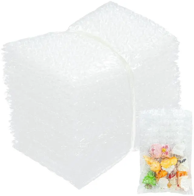 Main image of 50Pack Clear Bubble Out Bags, 4" x6" Bubble Pouches Wrap | Double-Wall Shockproof Bubble Cushioning,Lightweight Durable,Ideal for Shipping,Moving Fragile Small Items Storage