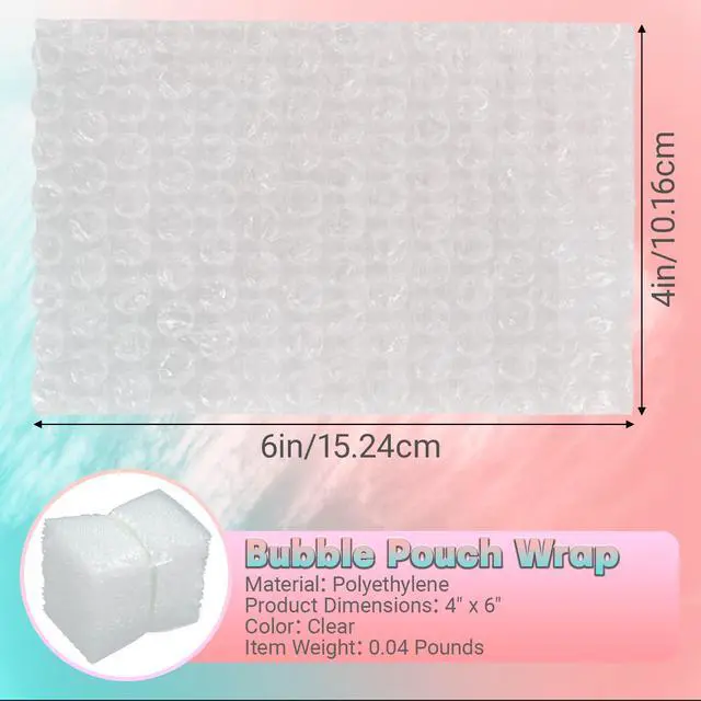 Alt view image 2 of 6 - 50Pack Clear Bubble Out Bags, 4" x6" Bubble Pouches Wrap | Double-Wall Shockproof Bubble Cushioning,Lightweight Durable,Ideal for Shipping,Moving Fragile Small Items Storage