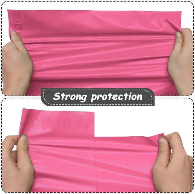 Alt view image 4 of 7 - Poly Mailers 10x13 Inch, 25 Pcs Shipping Bags, Pink | Strong Adhesive, Durable Thick Mailing Envelopes with Self Seal, Packaging Bags for Small Business