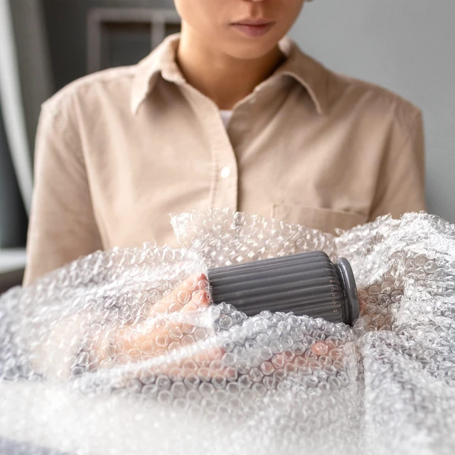 Alt view image 2 of 4 - 12 inch x 15 ft Bubble Cushioning Wrap, 1 Roll Perforated | For Moving Boxes, Shipping Packing Supplies