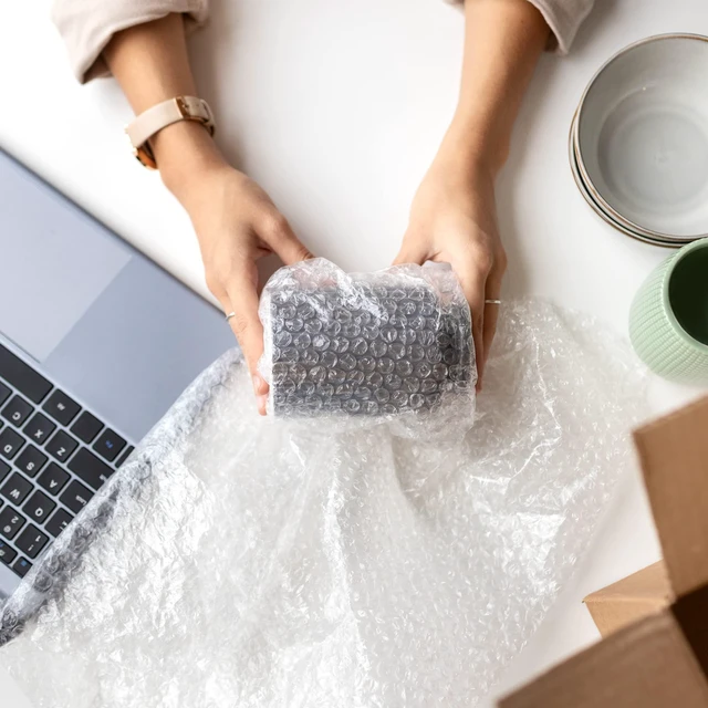 Alt view image 3 of 4 - 12 inch x 15 ft Bubble Cushioning Wrap, 1 Roll Perforated | For Moving Boxes, Shipping Packing Supplies