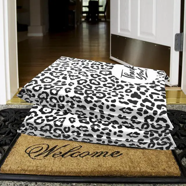 Alt view image 7 of 7 - Poly Mailers 10x13 Inch, 25 Pack, Leopard Self-Seal Shipping Bags | 2.4 mil polyethylene, self-seal closure, opaque inner layer, for clothing, boutiques, gifts, and small business shipping