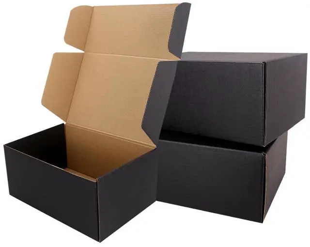 Main image of 9"x6"x4"Shipping Boxes,5Pcs Black Corrugated Cardboard Boxes. | Suitable E-Commerce Packaging, Shipping Packaging etc.