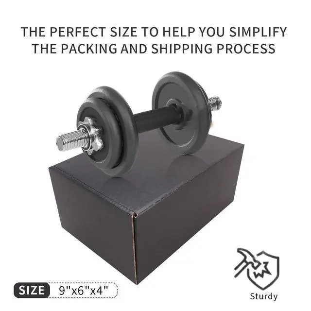 Alt view image 2 of 7 - 9"x6"x4"Shipping Boxes,5Pcs Black Corrugated Cardboard Boxes. | Suitable E-Commerce Packaging, Shipping Packaging etc.