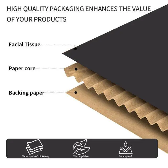 Alt view image 3 of 7 - 9"x6"x4"Shipping Boxes,5Pcs Black Corrugated Cardboard Boxes. | Suitable E-Commerce Packaging, Shipping Packaging etc.