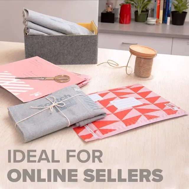 Alt view image 3 of 7 - Poly Bubble Mailers, Assorted Red Designs, Size 2 Small | 8.5 in x 11 in, 4 Mailers