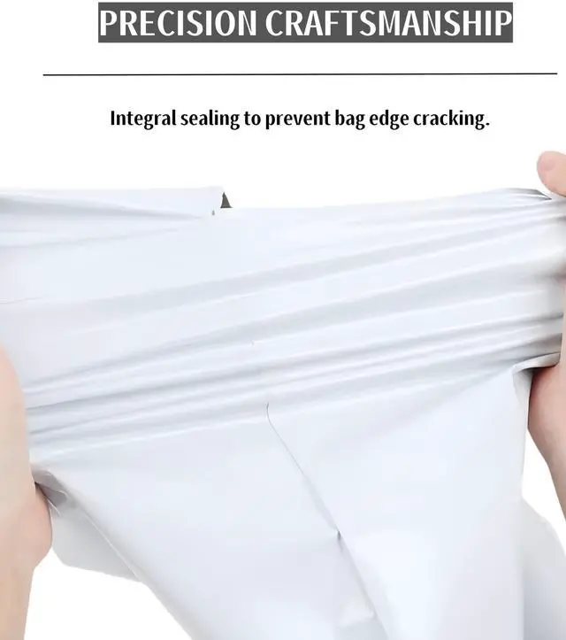 Alt view image 3 of 6 - White Poly Mailers 15x18.5 inches Packaging Bags 10 Pack | Self Sealing Shipping E-Commerce Waterproof Bags for Apparel and Non Fragile Items