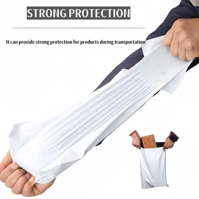 Alt view image 5 of 6 - White Poly Mailers 15x18.5 inches Packaging Bags 10 Pack | Self Sealing Shipping E-Commerce Waterproof Bags for Apparel and Non Fragile Items