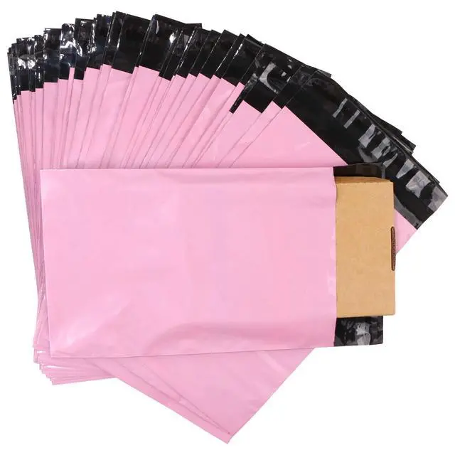 Alt view image 4 of 7 - 10 x 13.6inch Pink Poly Mailer Bags with Self Adhesive Strip,30 Pcs | Waterproof and Tear-Proof Postal Shipping Envelopes Bags