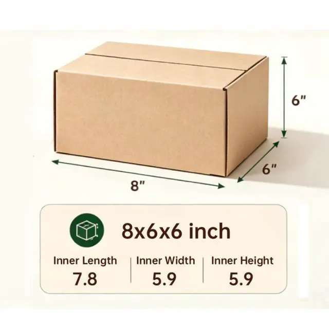 Alt view image 2 of 7 - Shipping Boxes,8x6x6 Small Shipping Boxes,Each shoe boxes cardboard.