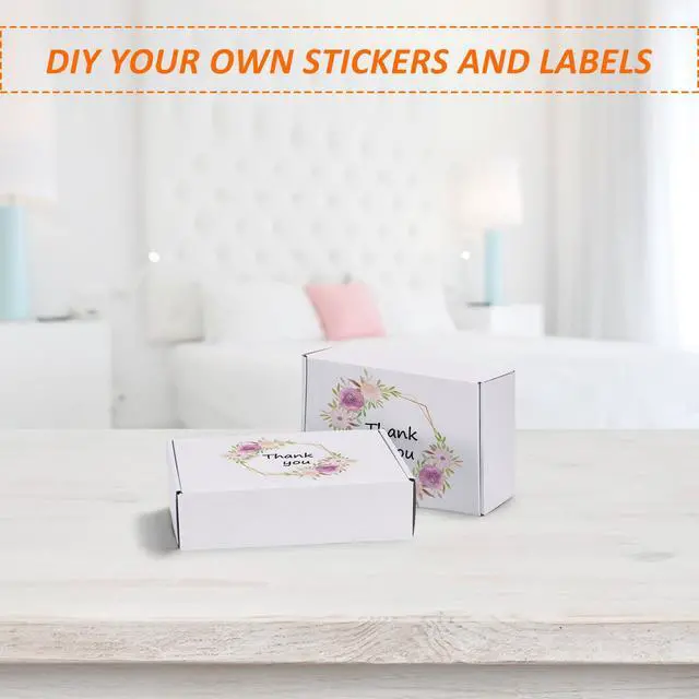 Alt view image 4 of 7 - 10 Pack 7x5x2 Shipping Boxes, White Corrugated Cardboard Box for Mailing, Packaging, Small Business