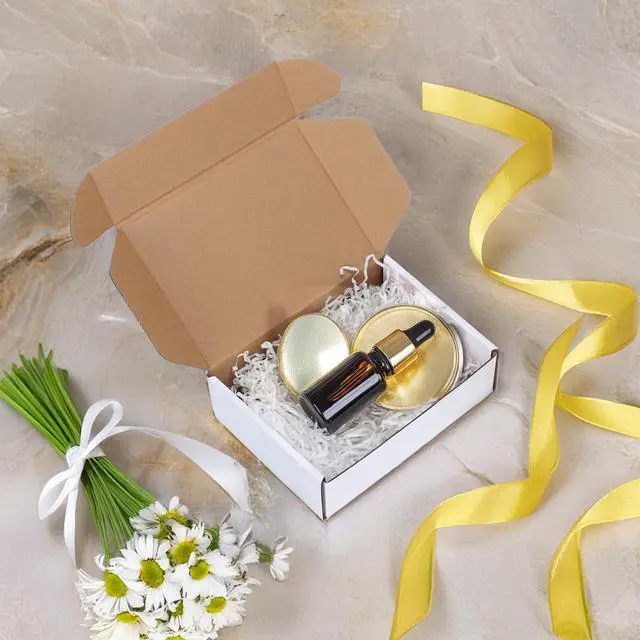 Alt view image 6 of 7 - 10 Pack 7x5x2 Shipping Boxes, White Corrugated Cardboard Box for Mailing, Packaging, Small Business