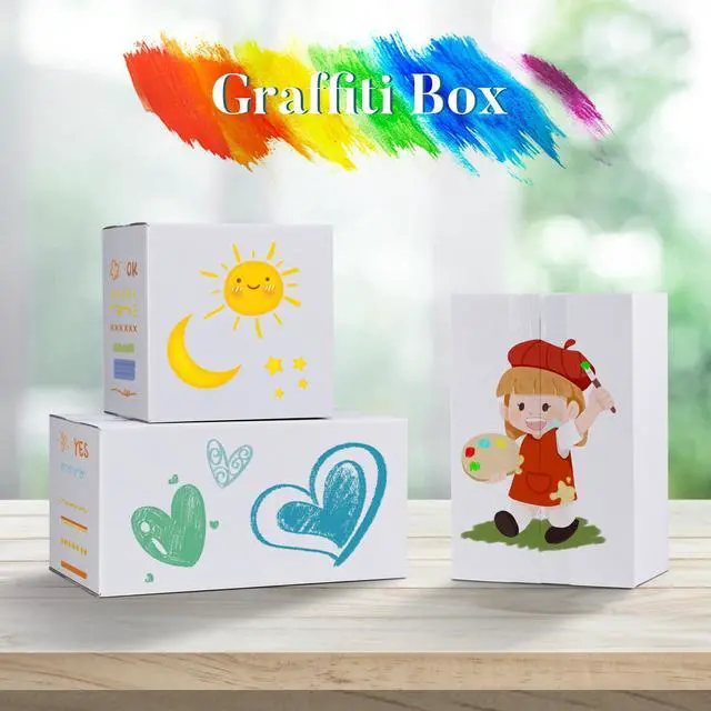 Alt view image 2 of 6 - Small Shipping Boxes 9x6x4 Set of 6 | White Corrugated Cardboard, Box for Packaging Small Business Mailing Moving Gifts Wrap, Easy Assemble