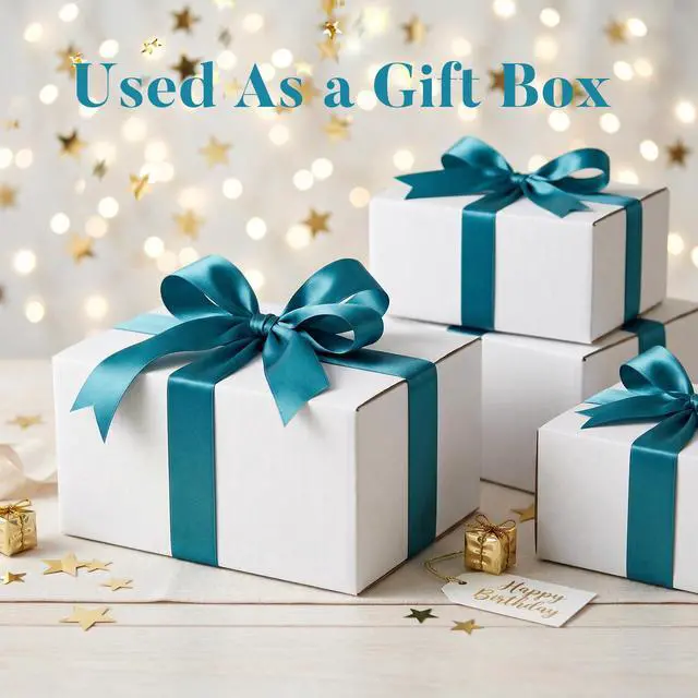 Alt view image 6 of 7 - Small Shipping Boxes 8x6x4 Set of 6 | White Corrugated Cardboard, Box for Packaging Small Business Mailing Moving Gifts Wrap, Easy Assemble
