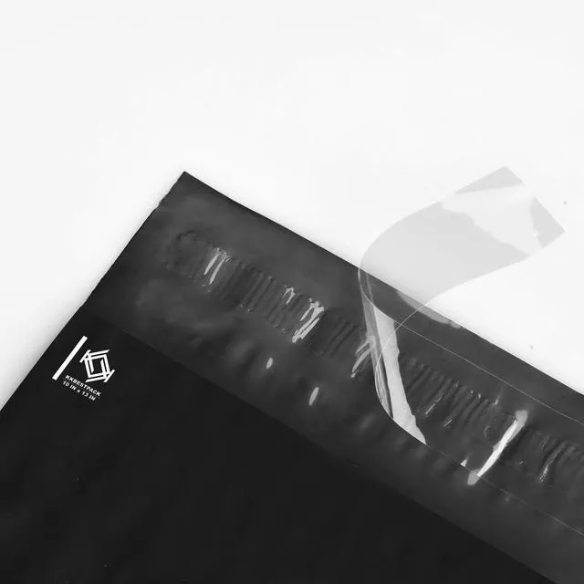 Alt view image 5 of 6 - Black Poly Mailers 10x13 in, Shipping Bags, 100 Pcs | Shipping bags for clothes and mailing envelopes for packing shirts, apparel, and fabric accessories.