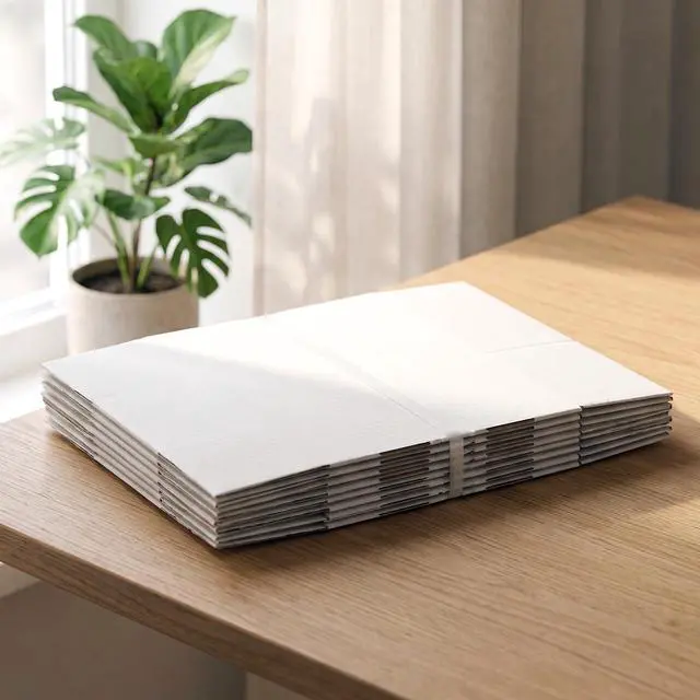 Alt view image 5 of 7 - 12x9x4 inches Shipping Boxes Set of 6, White Corrugated Cardboard Mailer Box for Packing, Mailing, Small Business