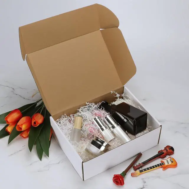 Alt view image 7 of 7 - 12x9x4 inches Shipping Boxes Set of 6, White Corrugated Cardboard Mailer Box for Packing, Mailing, Small Business
