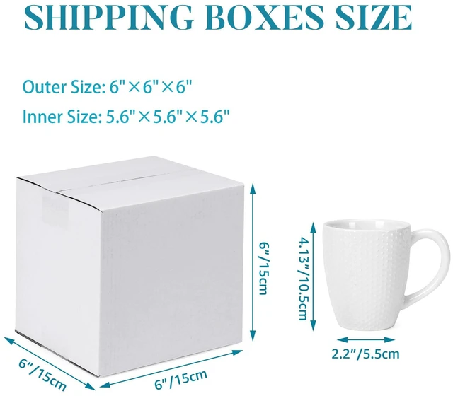 Alt view image 3 of 6 - Small Shipping Boxes 6x6x6 Set of 6 | White Corrugated Cardboard, Box for Packaging Small Business Mailing Moving Gifts Wrap, Easy Assemble