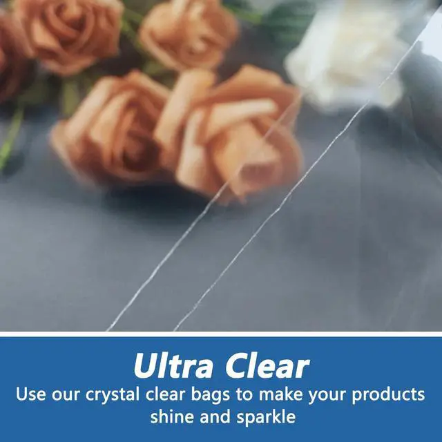Alt view image 4 of 5 - 200 Count - 5" x 7" Cellophane Bags Self Sealing - Resealable Clear Poly Cello Bags for A2 A4 A6 Cards & Envelopes, Bakery, Cookies, Treats