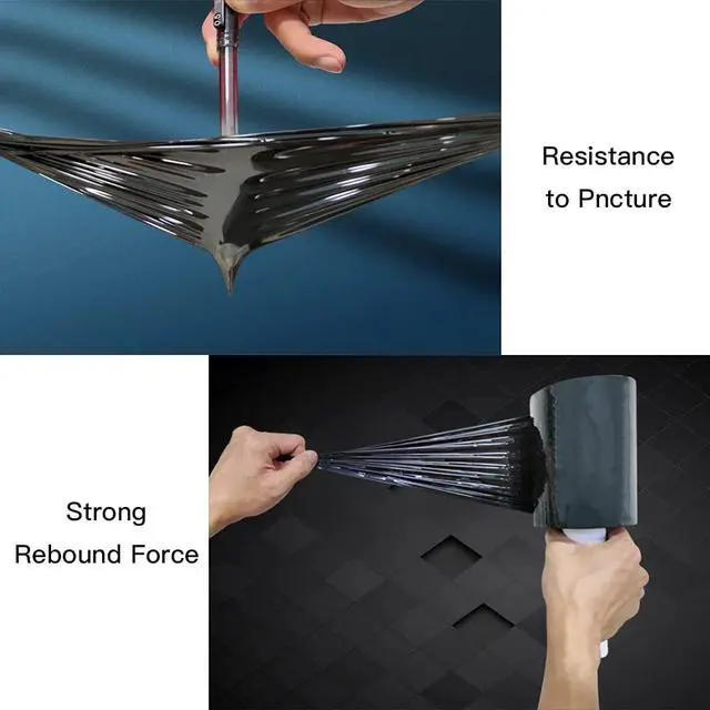 Alt view image 5 of 6 - Stretch Wrap Film with Handle 5 Inch × 1000 Feet Shrink Wrap | Moving Supplies Black Plastic Film Self-Adhering