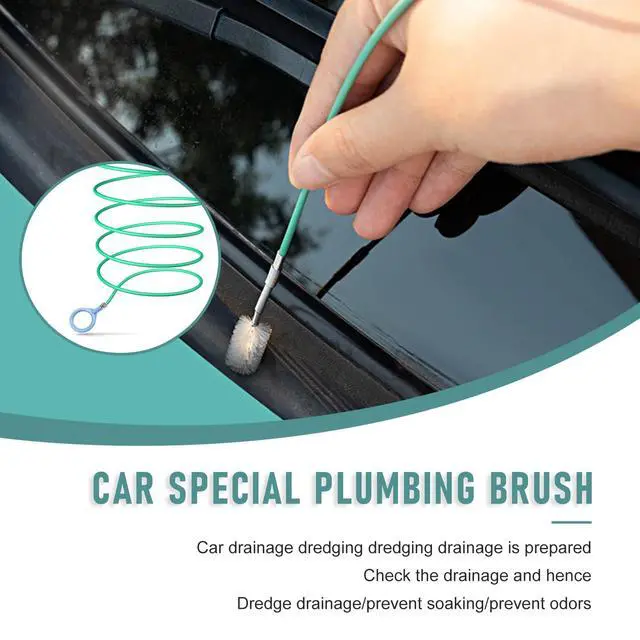 Alt view image 5 of 6 - Sinytuto Pack-1 Car Air Conditioning Pipe Cleaning Brush, 9.8Ft Rotatable Vehicle Sunroof Drain Hole Unblocker, Universal Automotive Unblocking Repair Slender Drainage Tool Accessories (Green)