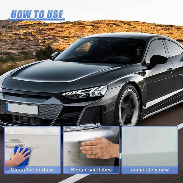 Alt view image 3 of 6 - 4PCS Nano Sparkle Cloth Car Scratch Remover, Magic Wipes Cleaning Cloth, Nanosparkle Cloth for Car Scratches, Removes Water Spots & Swirl Marks (Black 1)