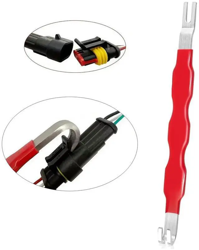 Alt view image 7 of 7 - Ruilynn Automotive Electrical Terminal Connector Separator Removal Tool, Electrical Connector Separator Tool Universal Fit for Car, Truck Wiring Harness Repair