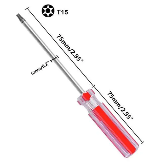 Alt view image 2 of 6 - T15 Torx Magnetic Screwdriver,Torx Security Screwdriver,Star Screw Driver for Computer Repairing, Automobile Tools and Home Appliances (T15 x 75mm)