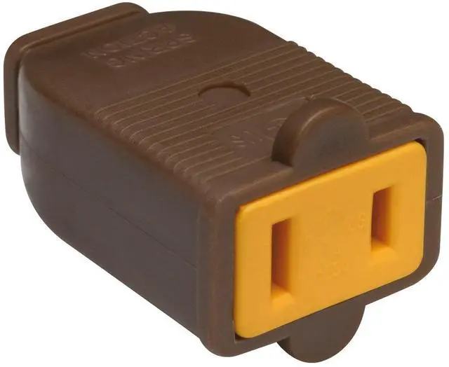 Main image of Pass & Seymour SA155CC10 Residential Straight Blade Connector 15-Amp 125-volt Two Pole Two Wire, Brown (1 Count)