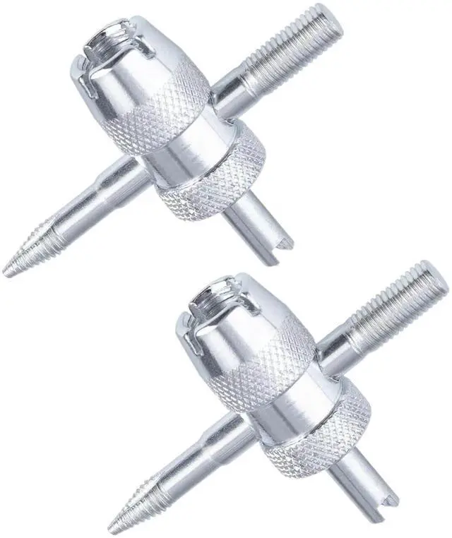 Main image of LDCRE 2 Pcs 4-Way Valve Core Tool Tire Valve Tools,4-in-1 Tyre Valve Removal Tool Tire Valve Stem Tool Valve Core Puller Valve Stem Removal Tool for Bicycle, Car, Bike, and Automobile Tires