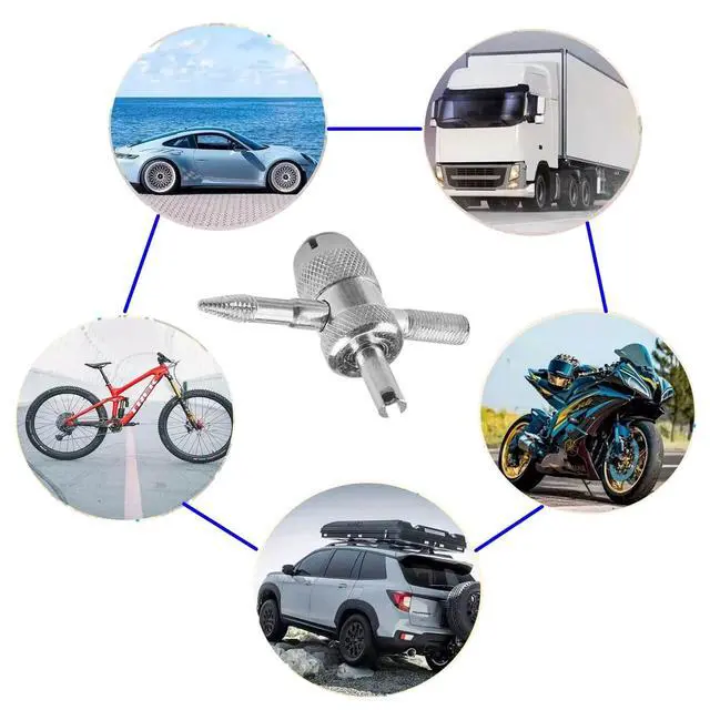 Alt view image 3 of 7 - LDCRE 2 Pcs 4-Way Valve Core Tool Tire Valve Tools,4-in-1 Tyre Valve Removal Tool Tire Valve Stem Tool Valve Core Puller Valve Stem Removal Tool for Bicycle, Car, Bike, and Automobile Tires