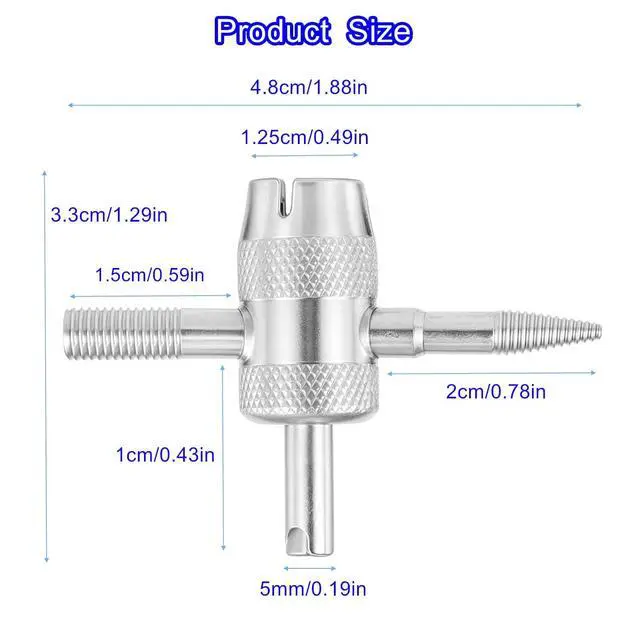 Alt view image 5 of 7 - LDCRE 2 Pcs 4-Way Valve Core Tool Tire Valve Tools,4-in-1 Tyre Valve Removal Tool Tire Valve Stem Tool Valve Core Puller Valve Stem Removal Tool for Bicycle, Car, Bike, and Automobile Tires