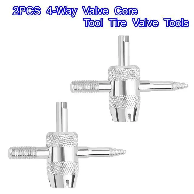 Alt view image 7 of 7 - LDCRE 2 Pcs 4-Way Valve Core Tool Tire Valve Tools,4-in-1 Tyre Valve Removal Tool Tire Valve Stem Tool Valve Core Puller Valve Stem Removal Tool for Bicycle, Car, Bike, and Automobile Tires